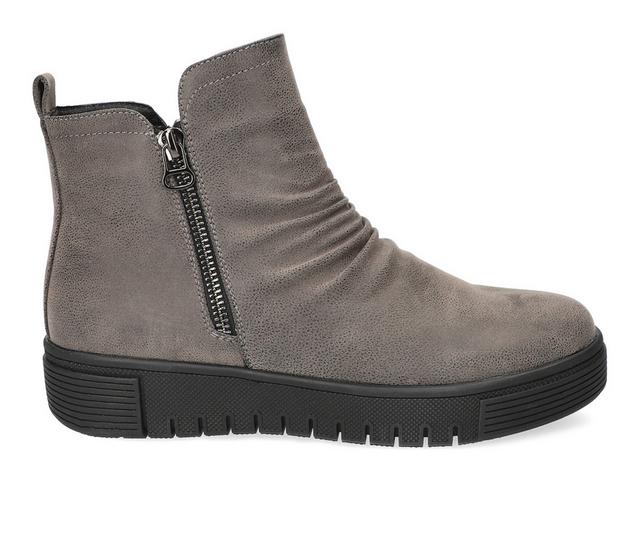 Women's Easy Works by Easy Street Estella Booties in Grey color