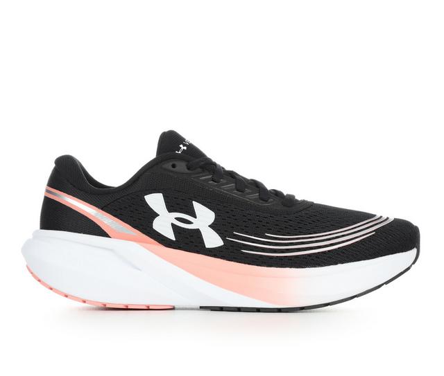 Women's Under Armour Velociti Pace W Running Shoes in Blk/Pnk/Wht color
