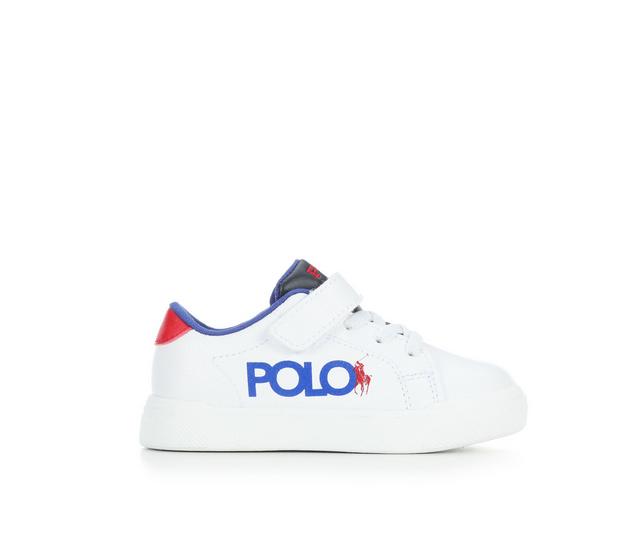 Boys' Polo Toddler & Little Kid Sutton Graphic Casual Shoes in White/Blue/Red color