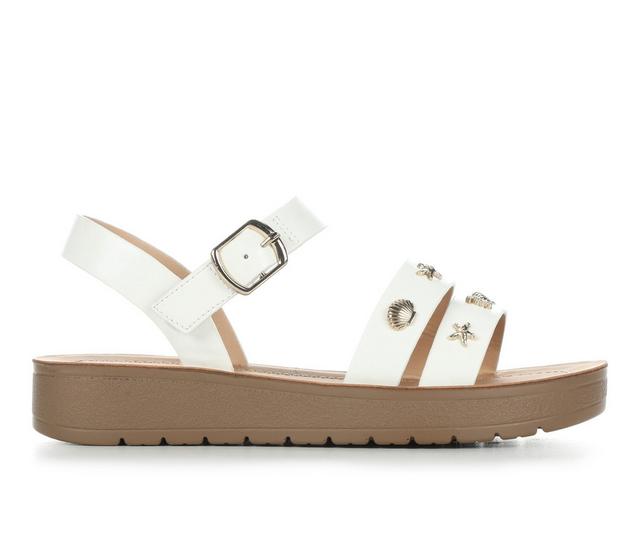Girls' Soda Little Kid & Big Kid Shelby Sandals in White color