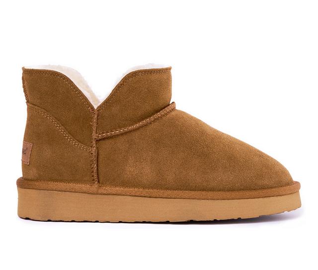 Women's Minnetonka Mavie Winter Boots in Tan color