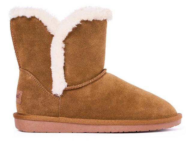 Women's Minnetonka Milltown Boot in Tan color