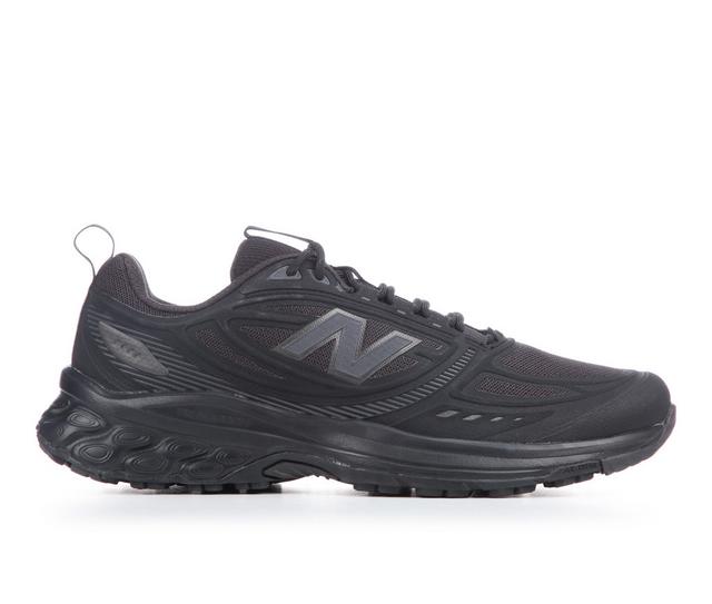 Men's New Balance M410V9 Trail Running Shoes in Black/Grey color
