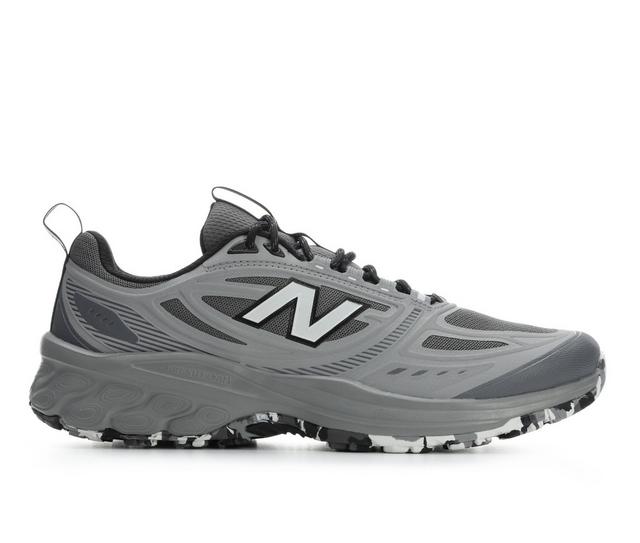 Men's New Balance M410V9 Trail Running Shoes in Grey/Grey color