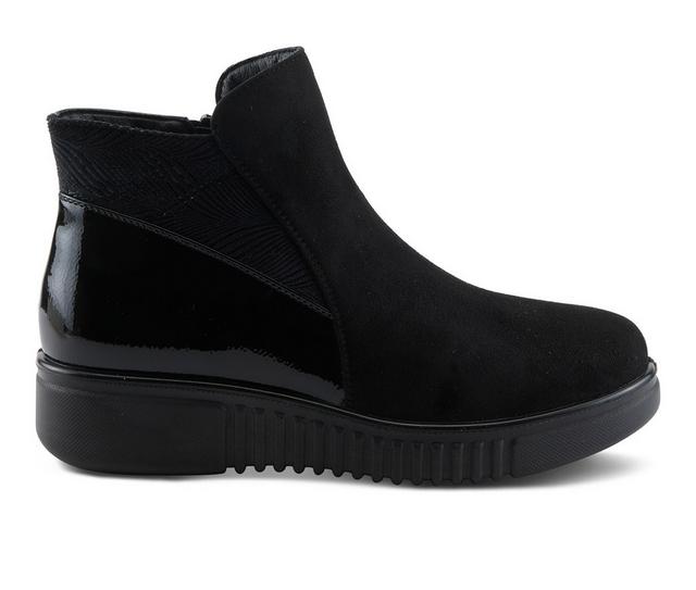 Women's Flexus Baglama Booties in Black Faux Sued color