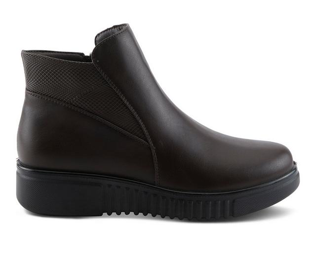 Women's Flexus Baglama Booties in Dark Brown color
