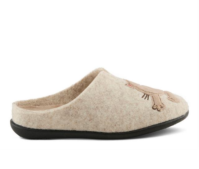 Flexus Catseye Slippers in Beige color