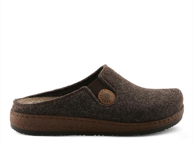 Women's Flexus Cozily Clogs in Dark Brown color