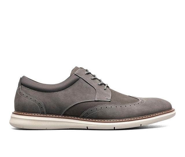 Men's Nunn Bush Chase Wingtip Oxfords in Gray Multi color