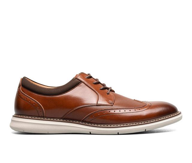 Men's Nunn Bush Chase Wingtip Oxfords in Cognac Multi color