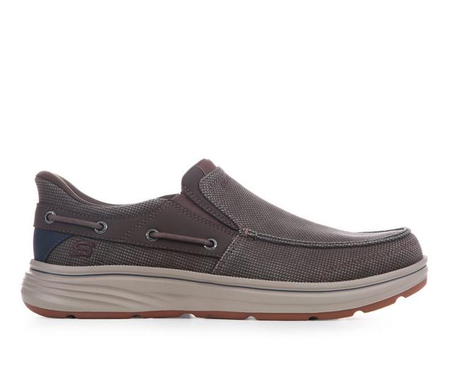 Men's Skechers Rustic Boat Shoes in Brown color