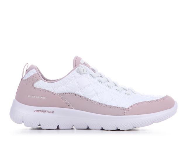 Women's Skechers 150505 Summits Cozy Fit Contour Foam Walking Shoes in Lavender color