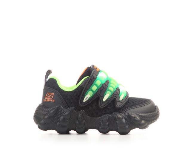 Girls' Skechers Toddler Lil' Saurus Claw Running Shoes in Black/Lime color