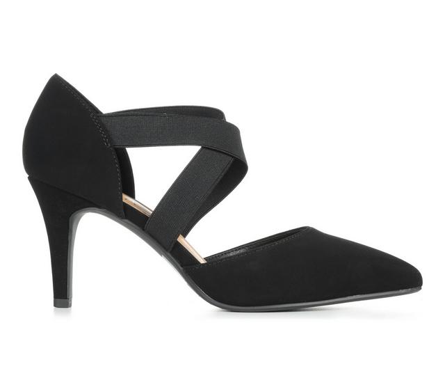 Women's Blue Aura Neal Pumps in Black Nub color