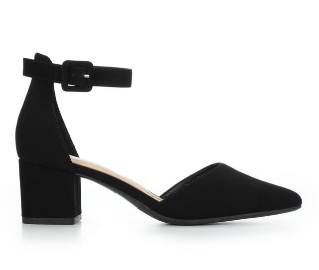 Women's Blue Aura Gino Pumps in Black Nub color