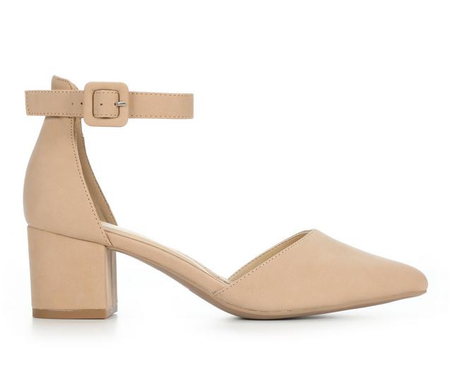 Women's Blue Aura Gino Pumps in Dk Nude color