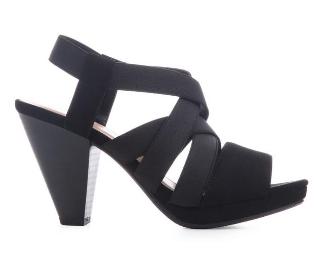 Women's Blue Aura Kali Dress Sandals in Black Nub color