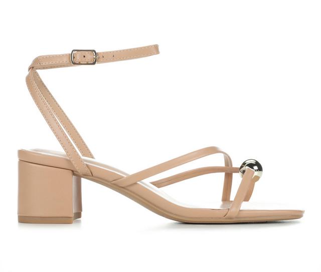 Women's Soda Tuari-s Dress Sandals in Dk Nude color
