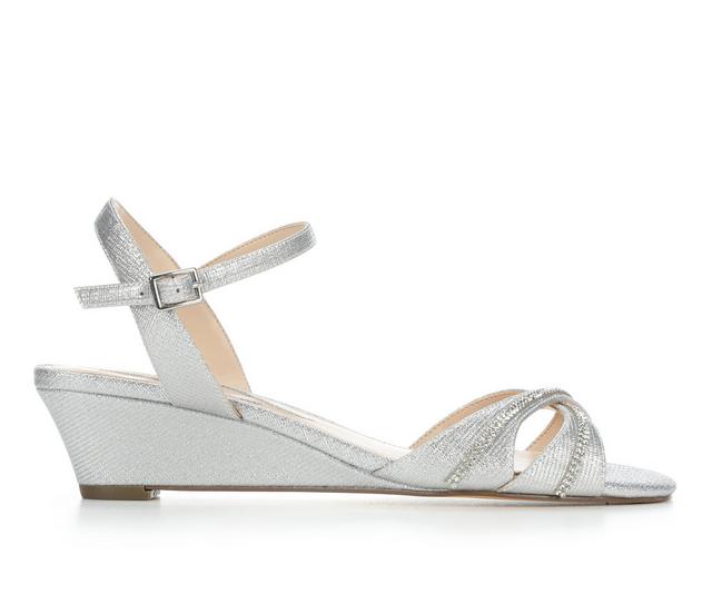 Women's N by Nina Fiegie-BY Wedge in Silver color