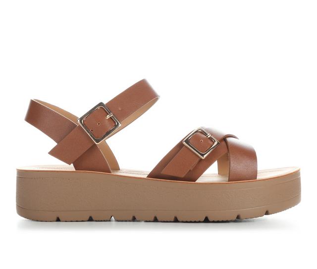 Women's Soda Imgaine-S Wedges in Tan color