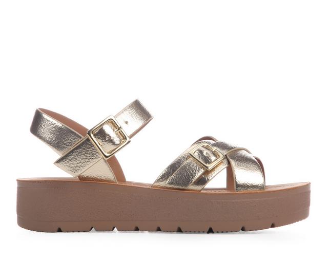 Women's Soda Imgaine-S Wedges in Gold color