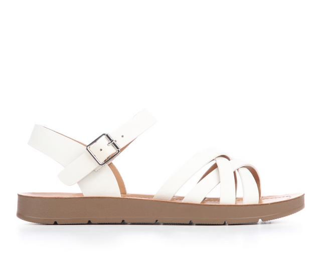 Women's Blue Aura Lev-S Sandals in White color