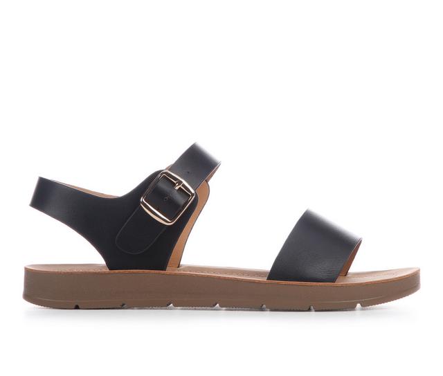 Women's Blue Aura Plenty-S Sandals in Black color