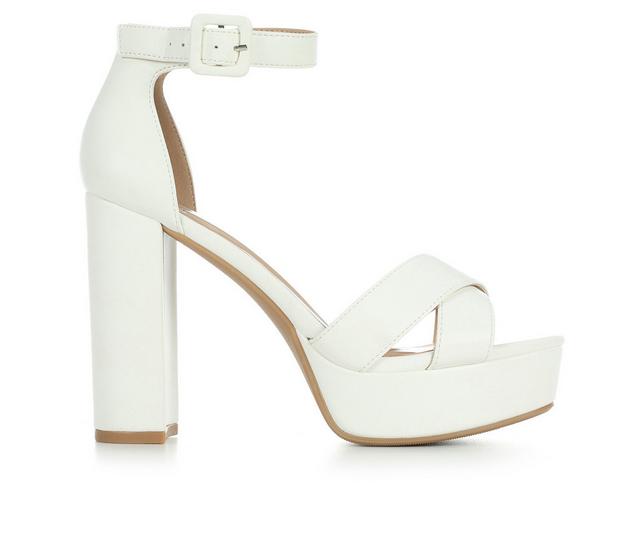 Women's Delicious Sandrea Dress Sandals in White color