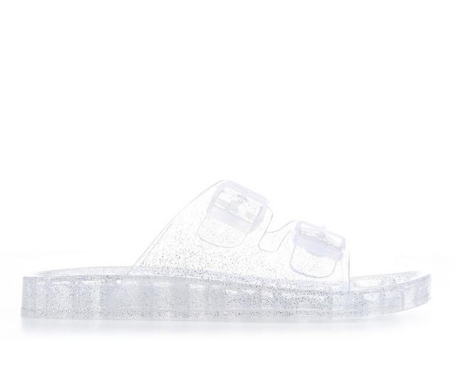 Women's MIA Glimmer Footbed Sandals in Clear Glitter color