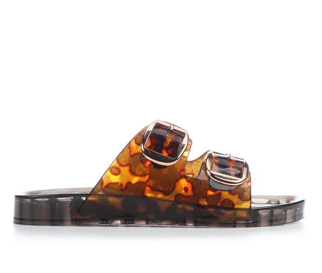 Women's MIA Glimmer Footbed Sandals in Leopard color