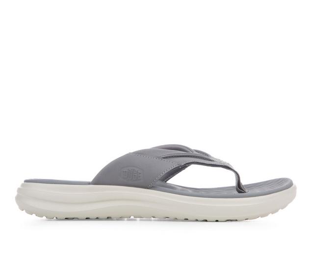 Men's HEYDUDE Finn Flip-Flops in Grey color