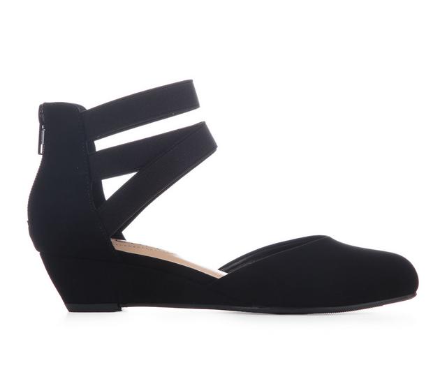 Blue Aura Edith Wedges in Black color