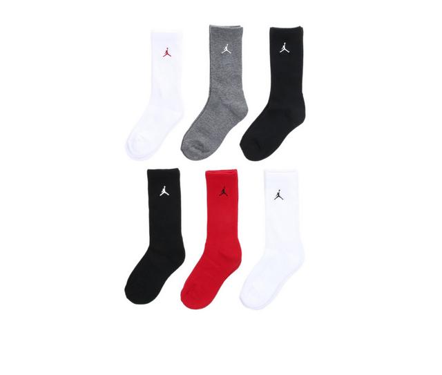 Jordan Essential Crew Socks (6 Pairs) in Red/Black M color