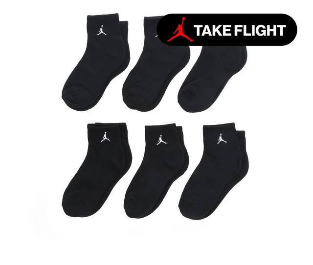 Jordan Essential Quarter Socks (6 Pairs) in Black color