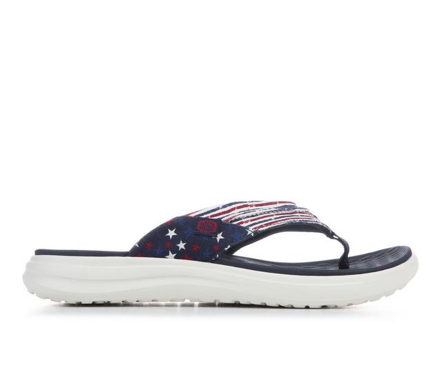 Men's HEYDUDE Finn Flip Americana Flip-Flops in Navy Blazer/Mul color