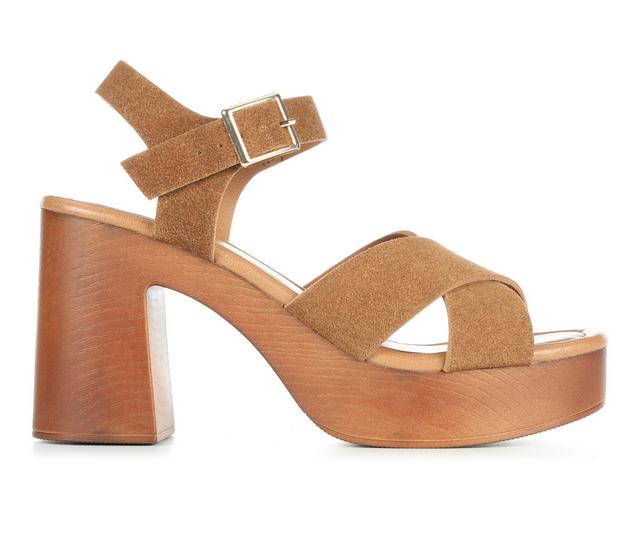 Women's Soda Gracyn Dress Sandals in Brown color