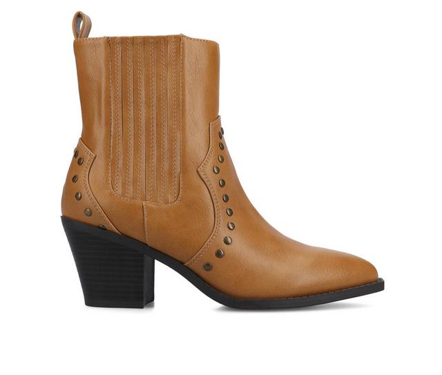 Women's Journee Collection Braylee Booties in Tan color