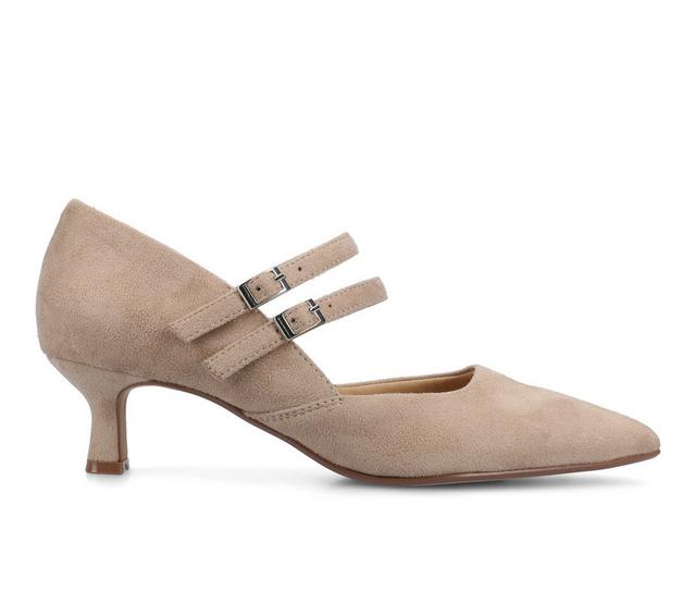 Women's Journee Collection Carnation Pumps in Nude/Suede color