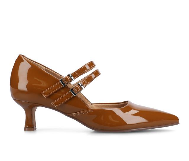 Women's Journee Collection Carnation Pumps in Cognac color