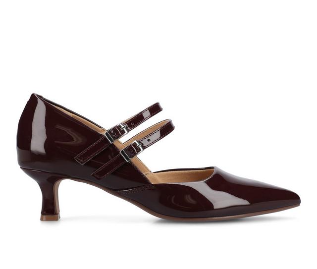 Women's Journee Collection Carnation Pumps in Oxblood color