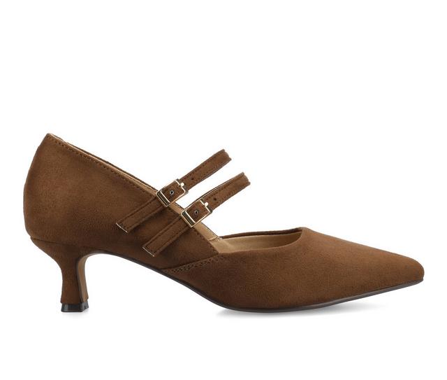 Women's Journee Collection Carnation Pumps in Chocolate color