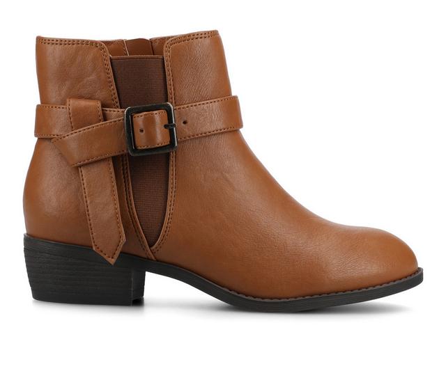 Women's Journee Collection Devina Booties in Tan color