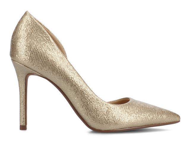 Women's Journee Collection Blanca Pumps in Patent/Gold color