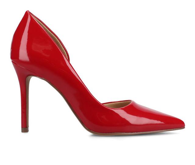 Women's Journee Collection Blanca Pumps in Patent Red color