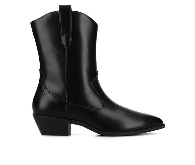 Women's Journee Collection Fritzie Western Boots in Black color