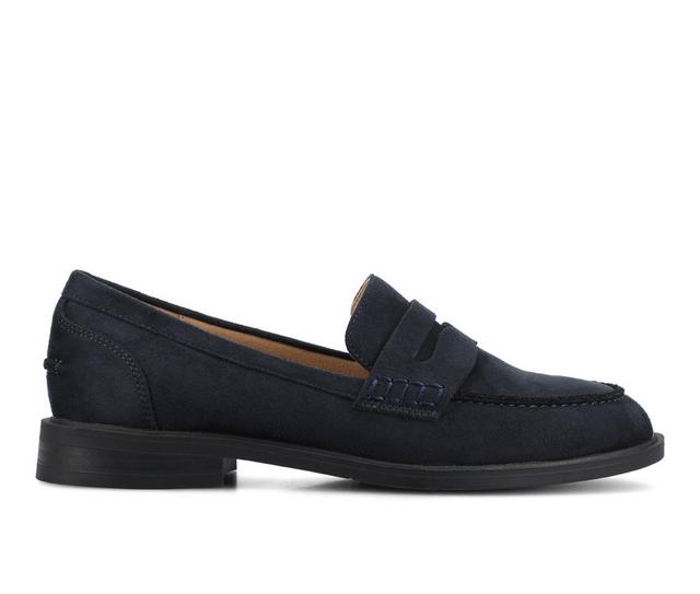 Women's Journee Collection Brooks Flats in Navy color