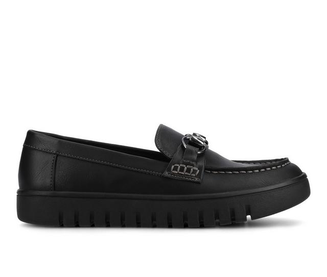 Women's Journee Collection Kaya Loafers in Black color