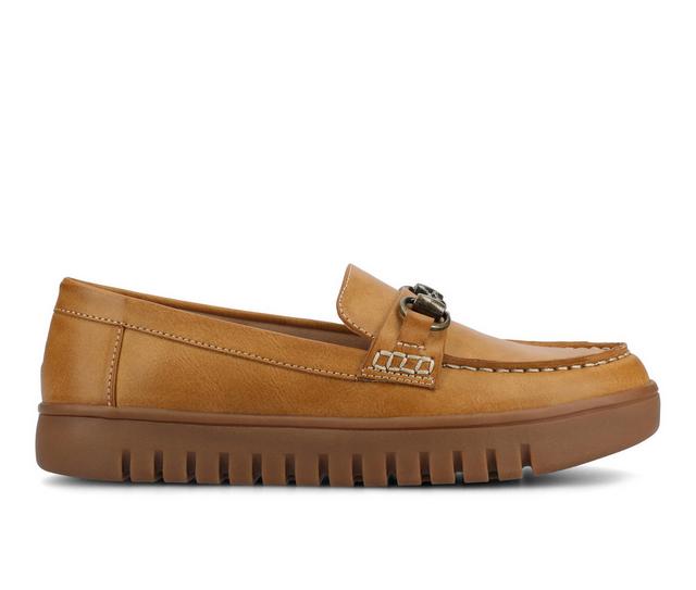 Women's Journee Collection Kaya Loafers in Tan color