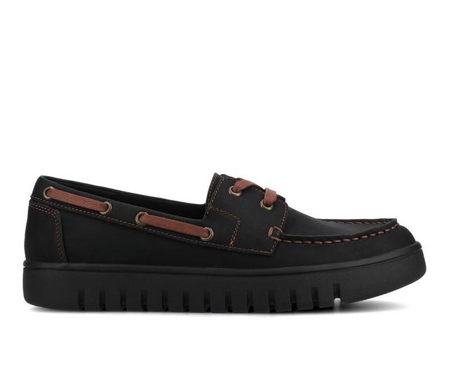 Women's Journee Collection Marion Boat Shoes in Black color