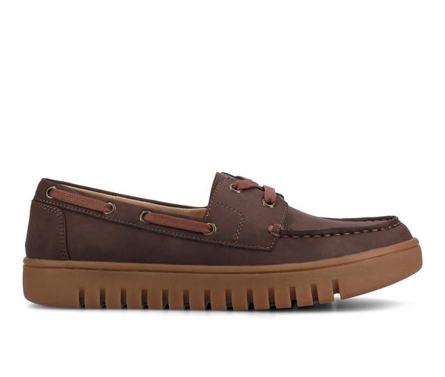 Women's Journee Collection Marion Boat Shoes in Chocolate color